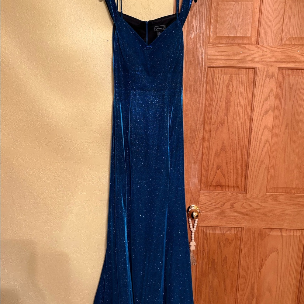 Morgan & Co. Sparkling Blue Prom Dress